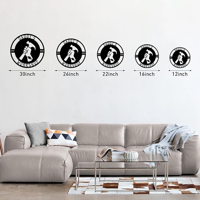 Personalized Metal Signs | Custom Plaque Wall Art | Worshop Metal Sign | Custom Sign Outdoor Metal | Custom Work Shop Metal Sign | Shop Signs | Personalized Father Gifts | Family Name Sign