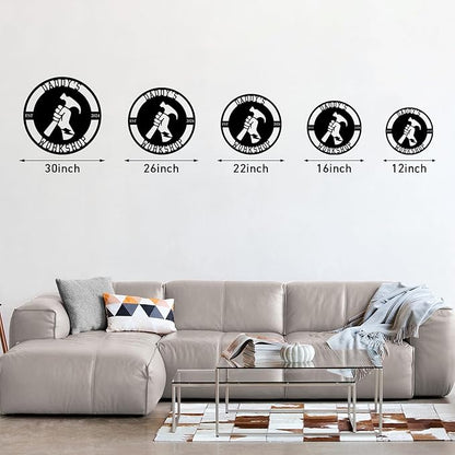 Personalized Metal Signs | Custom Plaque Wall Art | Worshop Metal Sign | Custom Sign Outdoor Metal | Custom Work Shop Metal Sign | Shop Signs | Personalized Father Gifts | Family Name Sign