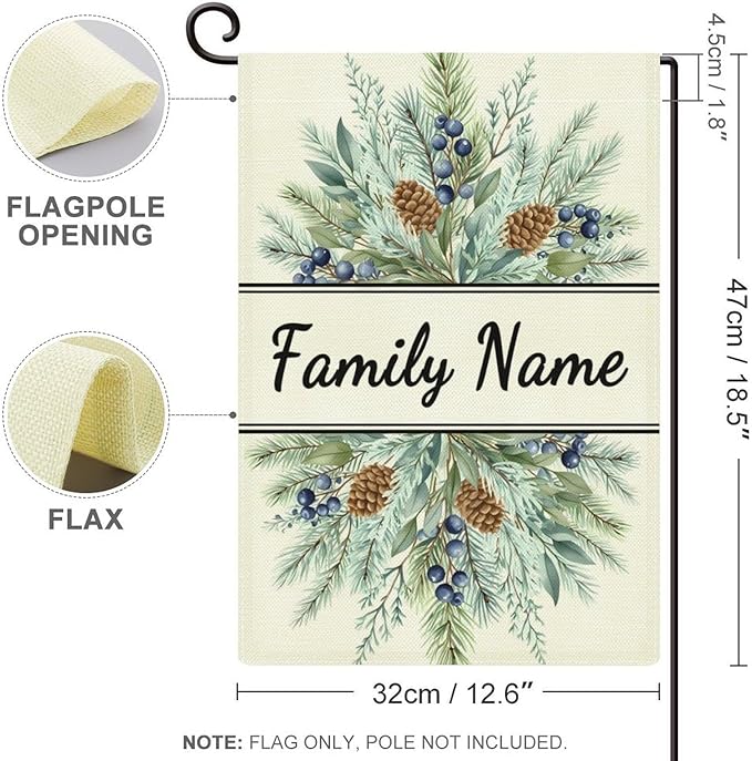 Custom Winter Garden Flag for Outdoor Personalized Winter Yard Flags Decor Customized Flag Add Your Own Picture/Text House Lawn Banner Double Sided Home Wall Decoration 12.5x18 28x40