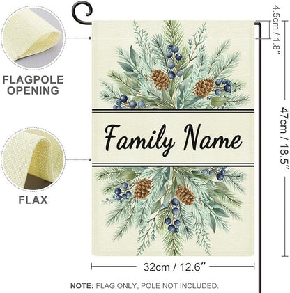 Custom Winter Garden Flag for Outdoor Personalized Winter Yard Flags Decor Customized Flag Add Your Own Picture/Text House Lawn Banner Double Sided Home Wall Decoration 12.5x18 28x40