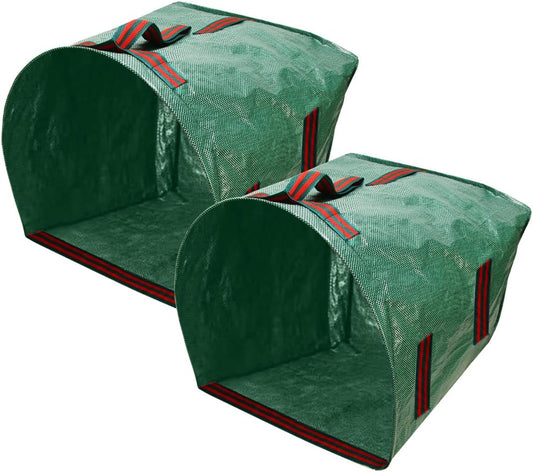 ARCITON 2-Pack 53 Gallon Reusable Yard Waste Bags 6 Reinforced Handles Heavy Duty Garden Bag Lawn and Leaf Bags Self-Standing Leaf Collector