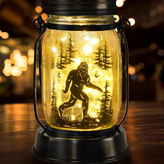 Bigfoot Gifts for Women/Men Bigfoot Solar Lanterns Mom Grandma Birthday Present Lantern Memorial Lights Solar Garden Decoration Outside for Yard, Patio,Backyard,Porch Torches