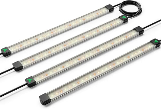 VIVOSUN Lumaray LED Grow Light Bars 16”(4-Bar), Full Spectrum Side Lighting with 60% Red Light up to 25% Yields for Grow Tents, Greenhouses, Magnet Reliability Upgraded, SGS Compatible
