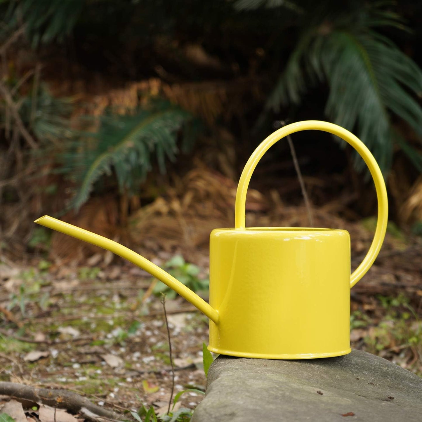 Metal Watering Can Modern Style Watering Pot with Handle and Long Spout Watering Can Garden Tools 57 Oz/1.7,Yellow