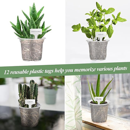 133-Pack Hydroponic Grow Sponges kit - Replacement Seed Starter Pods Compatible with AeroGarden - Boost Root Growth - Ideal for Indoor Gardening - Includes 12 Tags & 1 Tweezer (133pack)