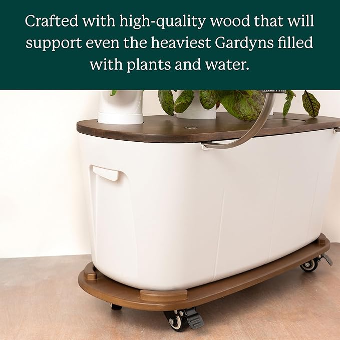 Gardyn Home Dolly - Mobile Rolling Cart for Hydroponics Growing System Kit & Indoor Garden Tower - Easily Move Your Hydroponic Systems While Protecting Your Floors from Water Drops, Scratches, & Marks