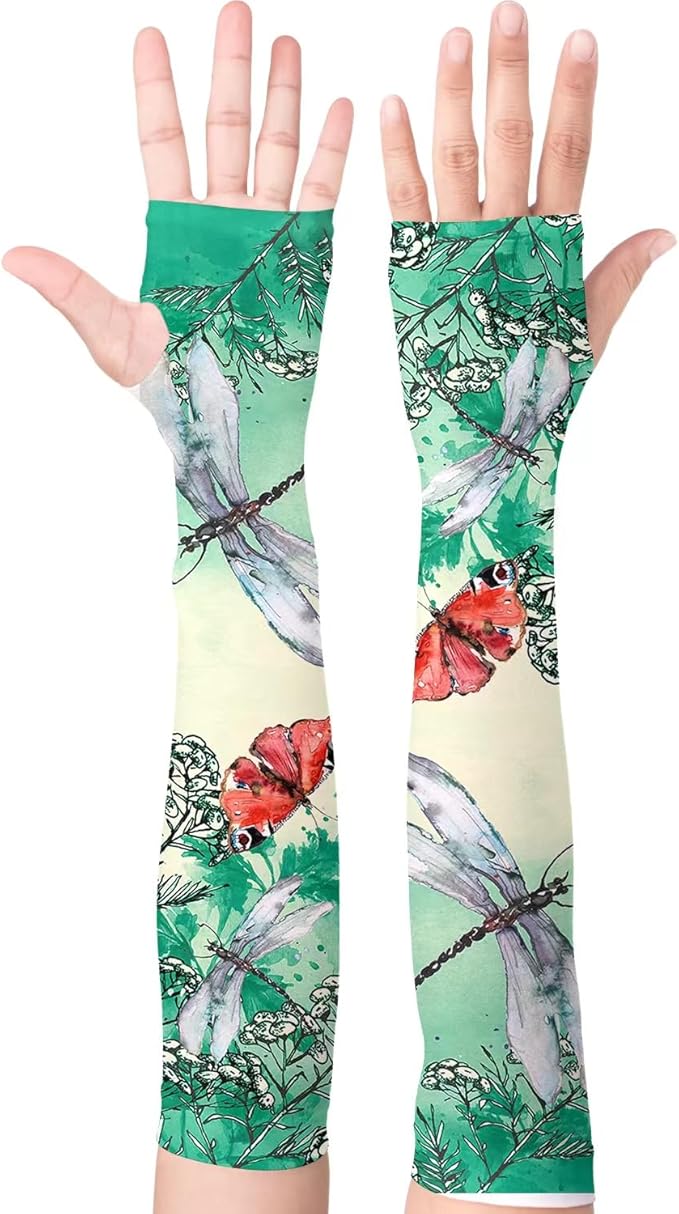 Gardening Sleeves Farm Sun Protection Arm Cooling Sleeves Thorn Proof Garden for Women Men with Thumb Hole