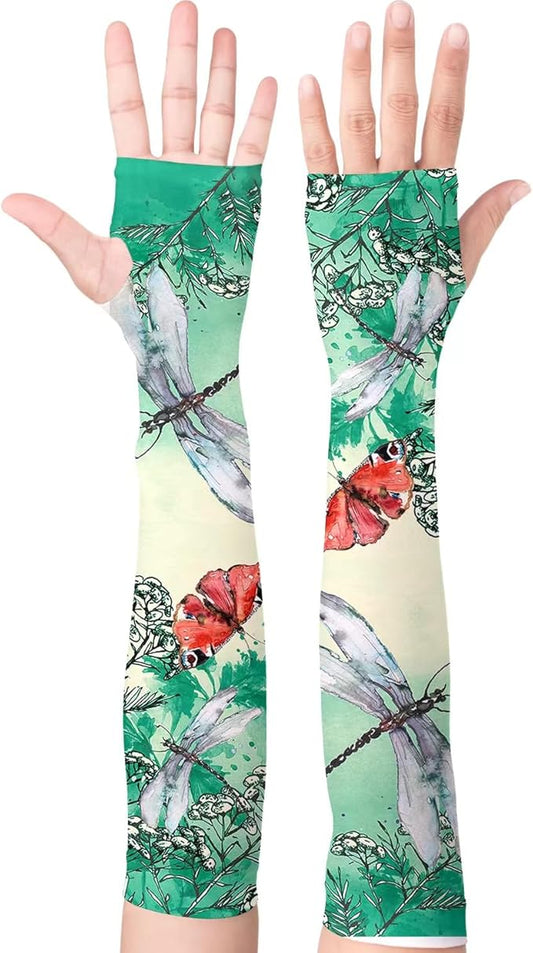 Gardening Sleeves Farm Sun Protection Arm Cooling Sleeves Thorn Proof Garden for Women Men with Thumb Hole