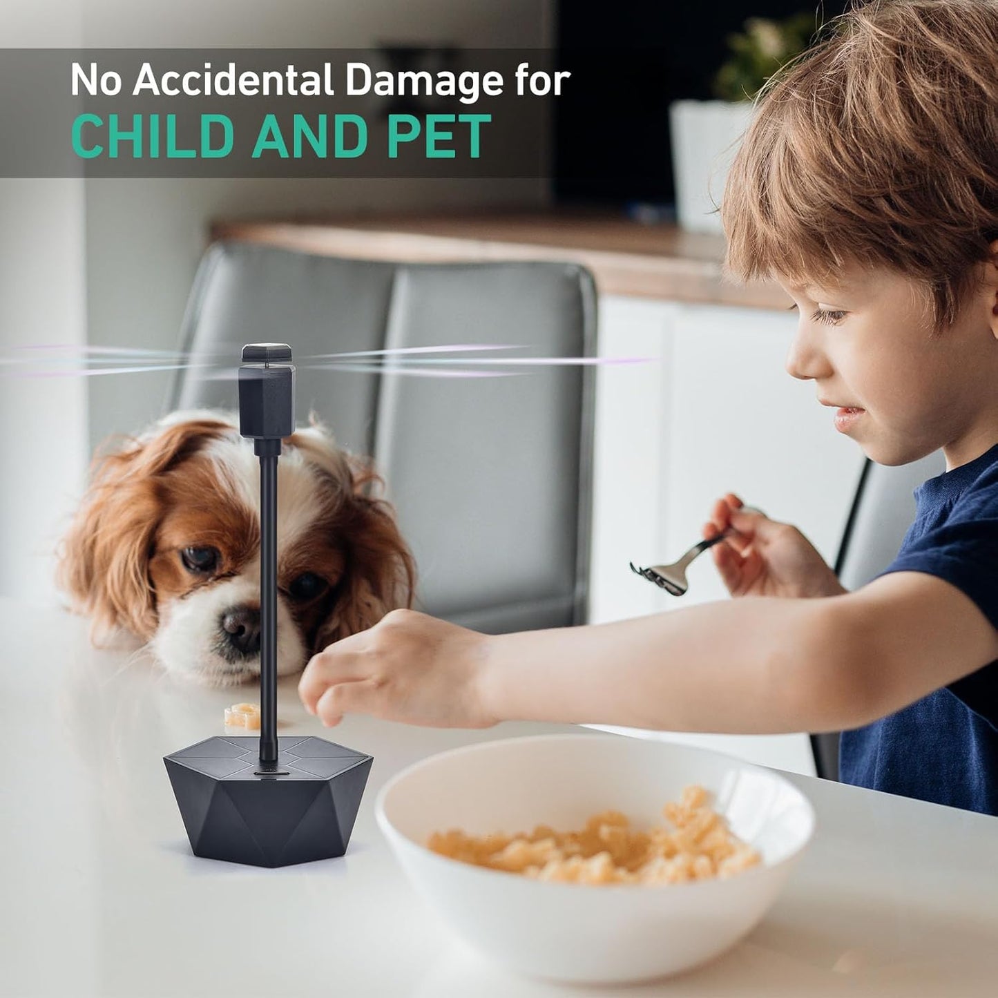 GUIDOT Fly Bug Fans for Food Tables, Fly Control Spinner Table Top Keep Flies Away from Patio Picnic Party Restaurant Kitchen Camping and BBQ