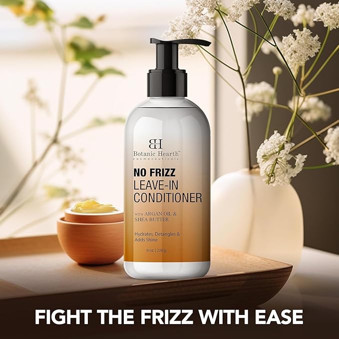 Botanic Hearth Acondicionador para Cabello Rizado, Encrespado, Seco y Dañado | Acondicionador Desenredante Con Manteca de Karité, Aceite de Argán y Alantoína | Suavizar Los Flyaways y Agregar Brillo |