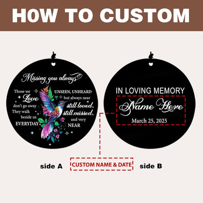 Personalized 36" Memorial Wind Chimes, Bereavement Gift to Honor a Loved One's Remembrance, Sympathy Gift for Loss of Mother Father Husband, for Outdoor Garden