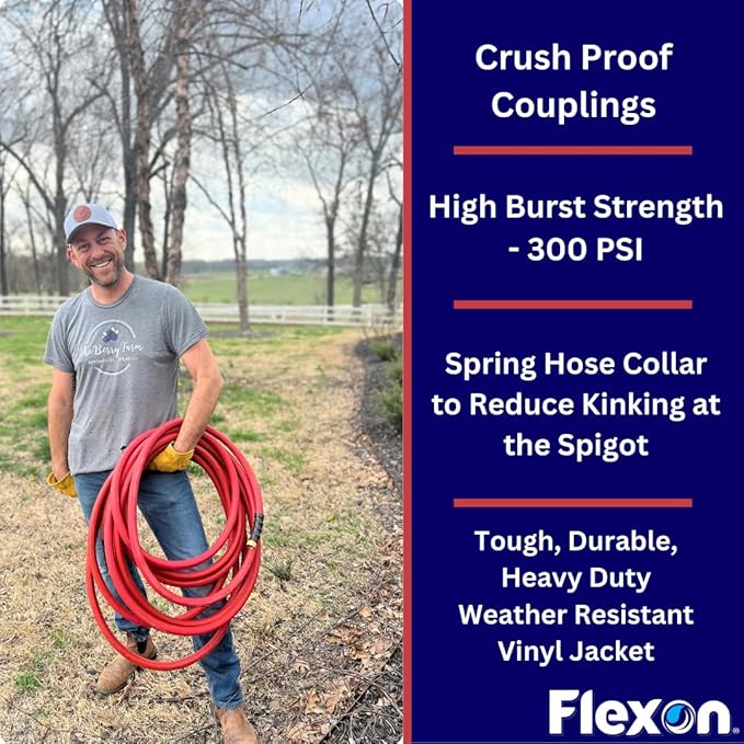 Flexon 3/4" x 100ft Farm & Ranch Garden Hose