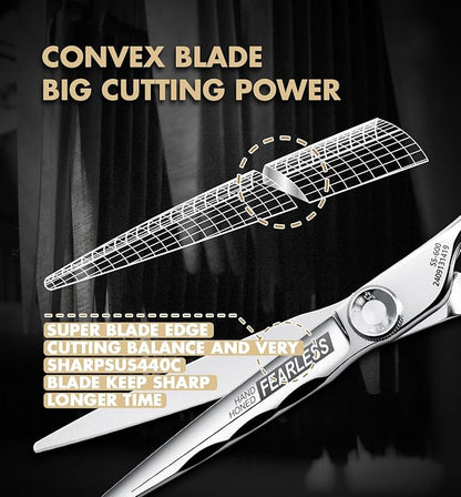 Professional Hair Cutting Scissors - SUS 440C & Cobalt Stainless Steel Barber Shears Fine Adjustment Tension Premium Shears for Hair Cutting (Hair Cutting Scissors S5, 5.5 Inches)