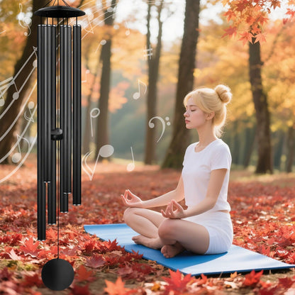 Large Memorial Wind Chimes, 67'' Deep Tone 6 Heavy Tubes Soothing Tones Windchimes for Outside Garden Patio Hanging Decor, Sympathy Gifts, Memorial Wind Chime Best Gift for Mom Women Grandma Neighbors