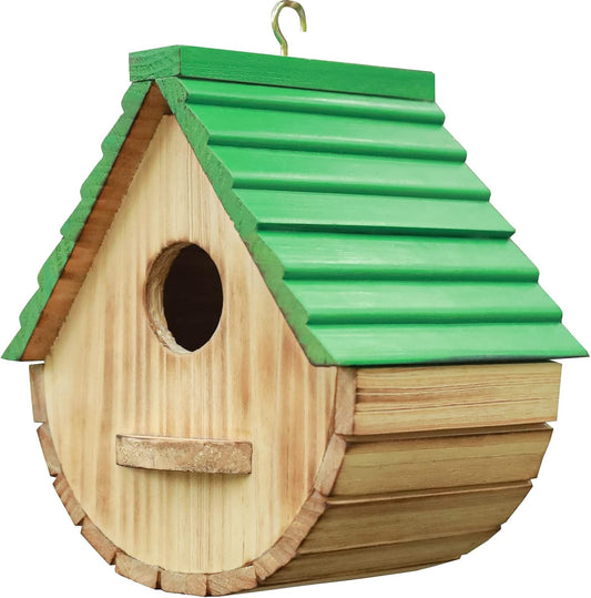 STARSWR Bird House,Outdoor Birdhouse, Wooden Bird Houses for Outside Clearance Bluebird Finch Cardinals Hanging Birdhouse Garden Viewing