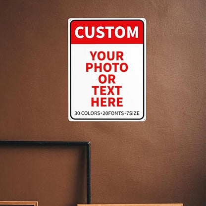 Custom Outdoor Metal Sign - Personalized for Business, Office, Home, Delivery, Road, Garden, Hazard, Parking, Decorative - 12''x18''