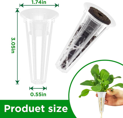 50 Pack Grow Baskets for Hydroponic Growing System, Seed pods Basket Compatible with aero Garden Grow Sponge Starter pods