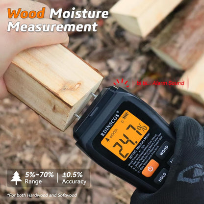 Moisture Meter for Drywall, Wood Moisture Meters for Walls, Floor Humidity Detector, Lumber Firewood Moisture Meter for Wood, Like Hardwood and Softwood