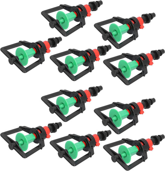 Micro Rotating Sprinkler,10 Set Rotating G Type Micro Nozzle Plants Watering Sprinkler Refraction Nozzle for Nurseries Greenhouse Net Room