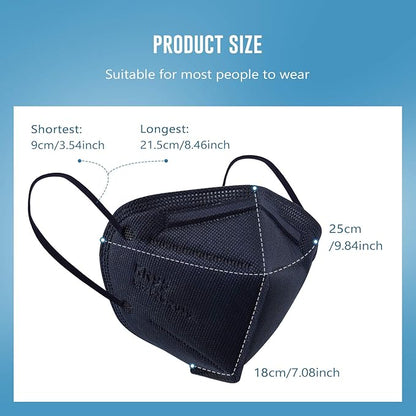 WWDOLL KN95 Face Mask 50 Pack, 5-Layers Breathable KN95 Masks, Purple