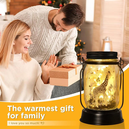 Giraffe Gifts for Women/Men Giraffe Lovers Solar Lantern Mom Birthday, Mothers Day, Christmas Gifts, Solar Garden Decoration Outside for Yard, Patio,Backyard,Porch, Torches