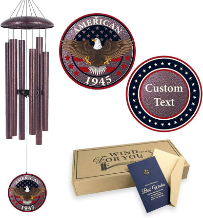 Personalized Wind Chimes for Military, Memory Gifts for US Veteran, Memorial Wind Chimes for Loss Loved One, Sympathy Gifts for Loss Soldiers Navy, Army, Air Force