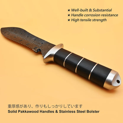 TONMA Hori Hori Garden Knife [Made in Japan] Heavy Duty Stainless Steel Japanese Hori Knife with Sheath Garden Tools for Weeding, Digging, Cutting, Pruning, 7.25-Inch Blade, Full Tang