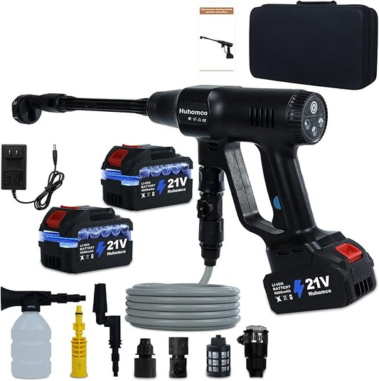 Pressure Washer Cordless Battery Powered 1450PSI with 2×4.0Ah Battery,Battery Operated Pressure Washer,Portable Power Washer Handheld for Car Cleaning