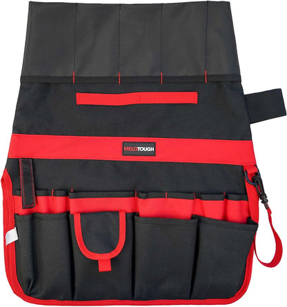 MELOTOUGH Bucket Caddy Organizer Bucket Tool Organizer for Garden Tools Fit 3.5 to 5 Gallon Bucket (Red)