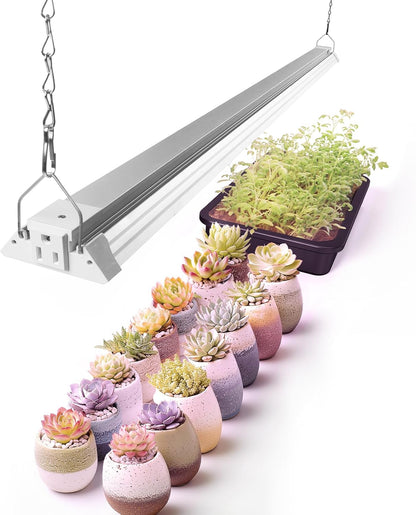 Barrina TX72 4FT Grow Lights for Seed Starting, 72W(500W Equivalent), High PPFD, Full Spectrum, Linkable, Hanging Light Fixture, Grow Lights for Indoor Plants, Vegetables with On/Off Switch, 1 Pack