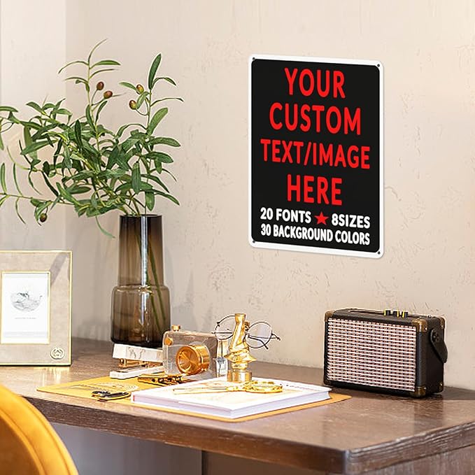 Custom Sign Personalized Custom Metal Sign, Customize For Office, Business, Workplace, Office, Home, Delivery Signs 12x17