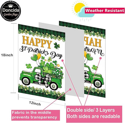 Doncida Seasonal Garden Flags Set of 12 Double Sided Double Stitching 12x18 Inch, Fall Halloween Christmas Yard Flags for Outside Decor, Includes Free Anti-Wind Clip and Stopper