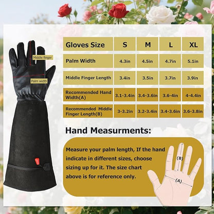 Cactus Gloves, Garden Gloves for Women Men Thorn Proof, Professional Puncture Resistant Gloves for Rose Pruning & Cactus, Long Leather Garden Gloves (Professional Thorn Proof) (Medium, Black)