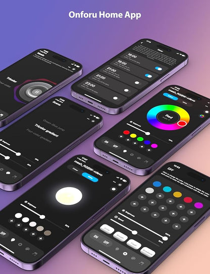 Onforu LED Flood Light Outdoor 25W 2000LM, Color Changing Led Stage Lights Bluetooth APP Control Uplighting, 4 Pack 2700K RGBW Uplights for Events, Spot Lights 16 Million Colors Music Sync, IP66