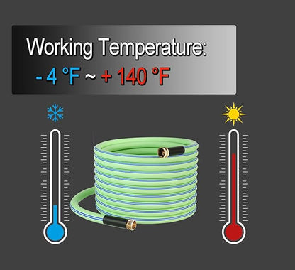 Atlantic Female to Female Lead in Garden Hose 3 ft x 5/8 Inch Green Water Hose Short Connection Leader Hose (3 Feet)