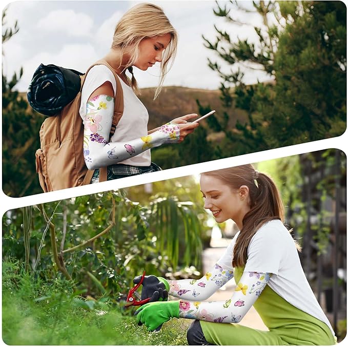 Gardening Sleeves Farm Sun Protection Arm Cooling Sleeves Thorn Proof Garden for Women Men with Thumb Hole