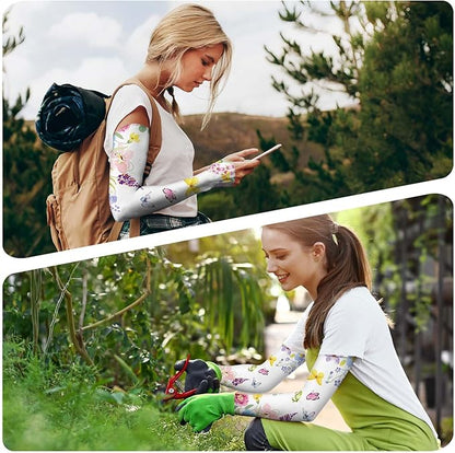 Gardening Sleeves Farm Sun Protection Arm Cooling Sleeves Thorn Proof Garden for Women Men with Thumb Hole