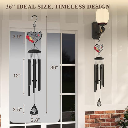 Memorial Gifts for Loss of Mom, 36" Sympathy Wind Chimes for Loss of Mother, WindChimes in Memory of a Loved One, Remembrance/Condolence/Bereavement Gifts in Memory of Mom