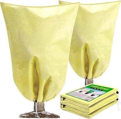 DQS 2 Pack Plant Covers Freeze Protection, 39.3" W x39.3 Winter Frost Protection Blankets Frost Cloth,Suitable for Outdoor Winter Frost, Cold Weather, shrubs, Trees, Jackets, and coverings