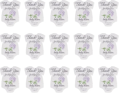 Onesie Seed Paper – 15 Hydrangea Baby Shower Favors for Guests with Wildflower Seeds, Writable & Plantable, Baby Shower Gifts for Guest