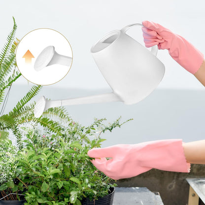 Plant Watering Can - for Home Plant Garden - 1/2 Gallon - White