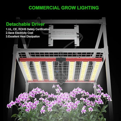 AGLEX 330W Led Grow Lights, Full Spectrum Grow Light with UV IR, Daisy Chain Foldable & Dimmable Plant Bar Style Grow Light for Indoor Growing Commercial Hydroponic Growing Lamp 3x4 FT Core Coverage