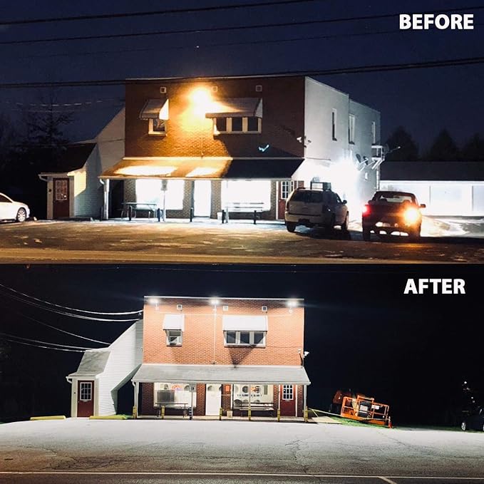 ledmo 300W LED Parking Lot Lights with Adjustable Arm Mount Dusk-to-Dawn Photocell Sensor Outdoor Commercial Area Lighting 36000LM 5000K IP65 LED Street Flood Security Light for Shop|Yard|Roadways