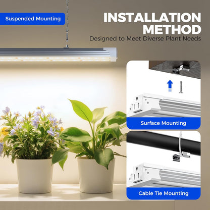 Barrina TX36 2FT Grow Light for Indoor Plants, 36W(200W Equivalent), High PPFD, Full Spectrum, Hanging Plant Lights for Indoor Growing, Seedlings, Vegetables, with On/Off Switch, Linkable, 1 Pack