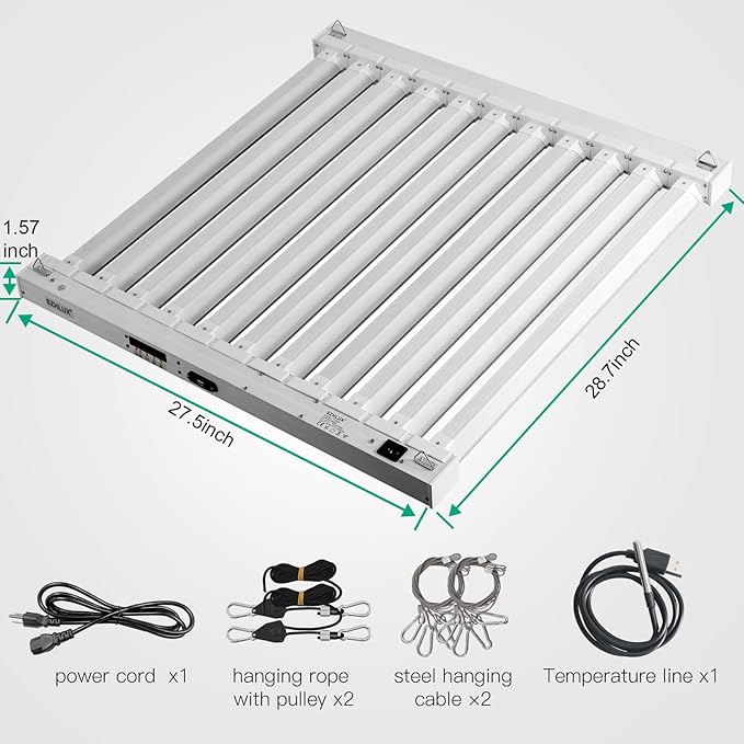SZHLUX 500W LED Grow Light 4x4/5x5ft with Timer and Temp Control, Full Spectrum Grow Lamp with 1056 Diodes,Indoor Plants for Seedling Veg and Bloom Grow Light