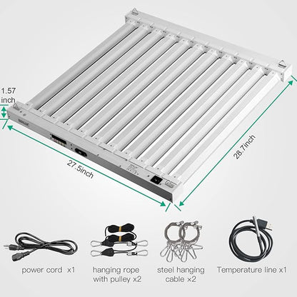SZHLUX 500W LED Grow Light 4x4/5x5ft with Timer and Temp Control, Full Spectrum Grow Lamp with 1056 Diodes,Indoor Plants for Seedling Veg and Bloom Grow Light