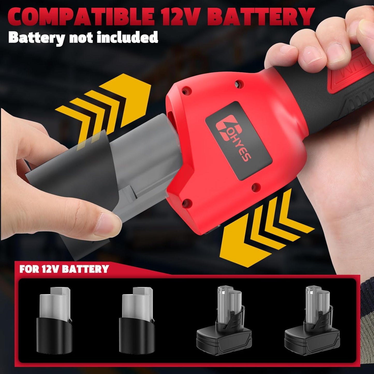 Pruning Shears Max 1.2IN Cutting Diameter Fit for Milwaukee 12V Battery Packs with LCD Display SK-7 Blade For Garden Tree Pruning(Battery not included)