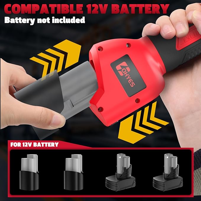 Pruning Shears Max 1.2IN Cutting Diameter Fit for Milwaukee 12V Battery Packs with LCD Display SK-7 Blade For Garden Tree Pruning(Battery not included)