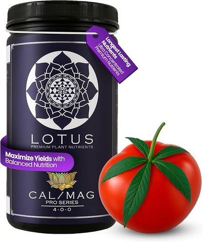 Lotus Nutrients Cal-Mag Pro Series - All Natural Premium Powdered Plant Nutrients with Calcium and Magnesium for Hydroponic Coco Coir and Soil | Improve Plant Health Indoor and Outdoor Gardens (30oz)