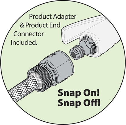 Melnor 65188AMZ RelaxGrip Metal Nozzle, Multi-Pattern, Arthritis Foundation Ease of Use Certified, Quick Connect Bundle, Black, Yellow